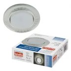 Светильник декор.встр Luciole DLS-L157 GX53 GLASSY/CLEAR 3D GX53 доп.LED подсветка 4Вт металл/стекл. зерк./прозр, эфф. 3D. | UL-00005322 | Fametto