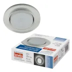 Светильник декор.встр Luciole DLS-L156 GX53 GLASSY/CLEAR 3D GX53 доп.LED подсветка 4Вт металл/стекл. зерк./прозр, эфф. 3D. | UL-00005321 | Fametto