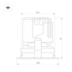 Светильник MS-ARADO-BUILT-R75-12W Warm3000 (WH-WH, 55 deg, 230V) (ARL, IP20 Металл, 5 лет)