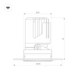 Светильник MS-ARADO-TRIMLESS-R75-12W Warm3000 (WH-WH, 24 deg, 230V) (ARL, IP20 Металл, 5 лет)