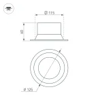 Светильник светодиодный MS-BREEZE-BUILT-R125-16W Warm3000 (WH, 90 deg, 230V) (ARL, IP20 металл, 3 года)