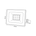 Прожектор светодиодный 20 Вт Синий свет Корпус черный TM Volpe ULF-Q519 20W/BLUE IP65 220-240V BLACK