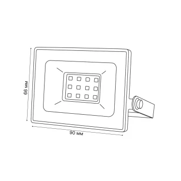 Прожектор светодиодный 20 Вт Синий свет Корпус черный TM Volpe ULF-Q519 20W/BLUE IP65 220-240V BLACK