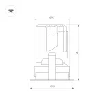 Светильник MS-ARADO-BUILT-R45-5W Warm3000 (WH-WH, 36 deg, 230V) (ARL, IP20 Металл, 5 лет)