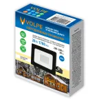 Прожектор светодиодный 20 Вт Теплый белый свет 3000К Корпус черный TM Volpe ULF-Q519 20W/3000K IP65 220-240V BLACK