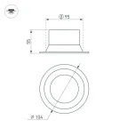Светильник MS-BREEZE-BUILT-R104-12W Warm2700 (WH, 90 deg, 230V) (ARL, IP20 Металл, 5 лет)