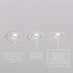 Светильник встраиваемый IP20 10 Вт GU5.3 LED бел./черн. пластик DENKIRS DK3061-WH+BK