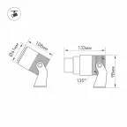 Светильник ALT-RAY-ZOOM-R61-12W Warm3000 (DG, 10-60 deg, 230V) (ARL, IP67, металл, 3 года)