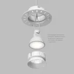 Светильник встраиваемый IP20 10 Вт GU5.3 LED бел. пластик DENKIRS DK3055-WH