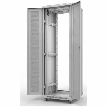 Шкаф напольный 19 Standart 42U 0.8х0.8м распашн перф. двери RAL7035 из 2частей,