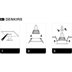 Светильник встраиваемый IP20 10 Вт GU5.3 LED черн. пластик DENKIRS DK3020-BK