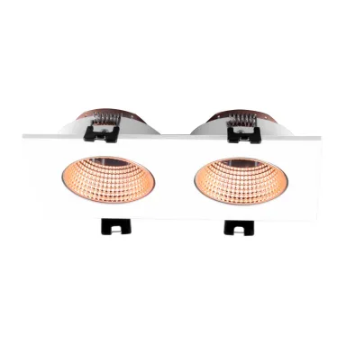 Светильник встраиваемый IP20 10 Вт GU5.3 LED бел./бронзовый пластик DENKIRS DK3072-WBR
