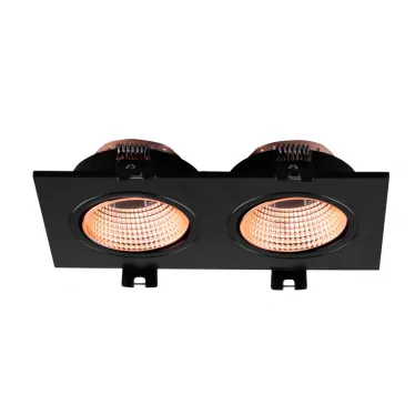Светильник встраиваемый IP20 10 Вт GU5.3 LED черн./бронзовый пластик DENKIRS DK3072-BBR