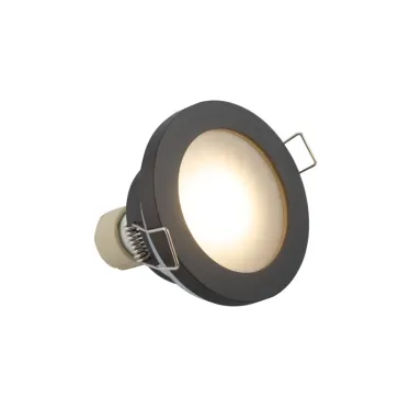 Светильник встраиваемый влагозащ. IP44 50 Вт GU10 черн. алюм. DENKIRS DK3012-BK