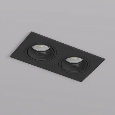 Светильник встраиваемый IP20 10 Вт GU5.3 LED черн./черн. пластик DENKIRS DK3072-BK