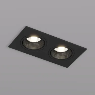 Светильник встраиваемый IP20 10 Вт GU5.3 LED черн./черн. пластик DENKIRS DK3072-BK