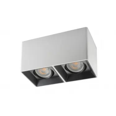 Светильник накладной IP20 10 Вт GU5.3 LED бел./черн. пластик DENKIRS DK3035-WB