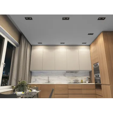 Светильник встраиваемый IP20 50 Вт GU10 черн. алюм. DENKIRS DK2122-BK