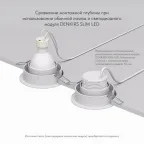 Светильник встраиваемый IP20 50 Вт GU10 бел. алюм. DENKIRS DK2026-WH