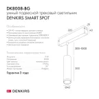 Светильник подвесной SMART HANG 9 Вт DIM 2700 К-6000 К матов. зол. с черн. DENKIRS DK8008-BG