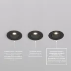 Светильник встраиваемый IP20 10 Вт GU5.3 LED черн./бел. пластик DENKIRS DK3061-BK+WH