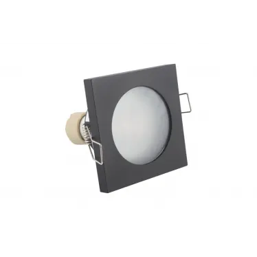 Светильник встраиваемый влагозащ. IP44 50 Вт GU10 черн. алюм. DENKIRS DK3015-BK