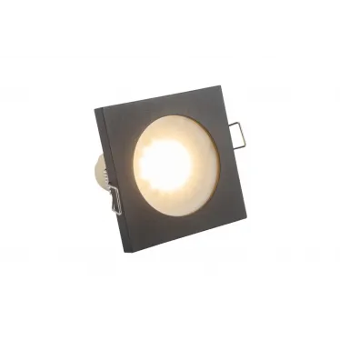 Светильник встраиваемый влагозащ. IP44 50 Вт GU10 черн. алюм. DENKIRS DK3015-BK