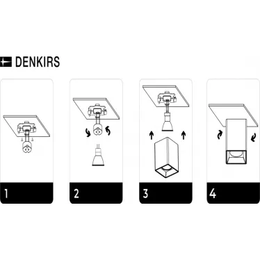 Светильник накладной IP20 10 Вт GU5.3 LED бел. пластик DENKIRS DK3030-WH