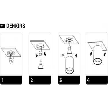 Светильник накладной IP20 10 Вт GU5.3 LED бел. пластик DENKIRS DK3040-WH