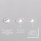 Светильник встраиваемый IP20 10 Вт GU5.3 LED бел. пластик DENKIRS DK3020-WH