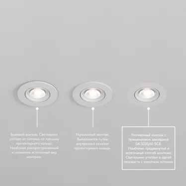 Светильник встраиваемый IP20 10 Вт GU5.3 LED бел. пластик DENKIRS DK3020-WH