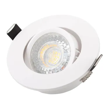 Светильник встраиваемый IP20 10 Вт GU5.3 LED бел. пластик DENKIRS DK3020-WH