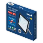 Прожектор светодиодный 70 Вт Дневной свет 6500K Корпус серый TM Uniel ULF-F23-70W/6500K IP65 160-240V GREY