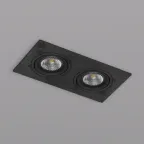 Светильник встраиваемый IP20 10 Вт GU5.3 LED черн. пластик DENKIRS DK3022-BK