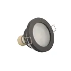 Светильник встраиваемый влагозащ. IP44 50 Вт GU10 черн. алюм. DENKIRS DK3012-BK