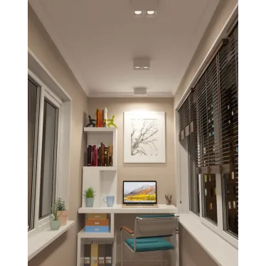 Светильник накладной IP20 10 Вт GU5.3 LED бел./бел. пластик DENKIRS DK3085-WH