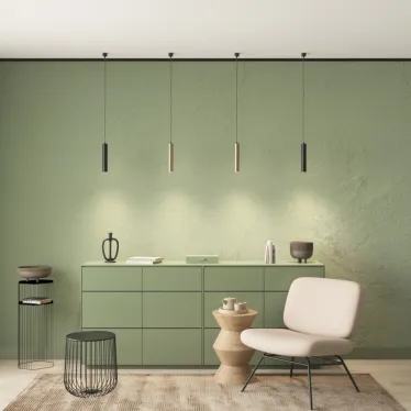 Светильник подвесной IP20 15 Вт GU10 матов. зол. с черн. алюм. DENKIRS DK4050-BG