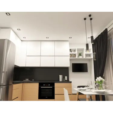Светильник встраиваемый IP20 10 Вт GU5.3 LED черн./бел. пластик DENKIRS DK3071-BK+WH