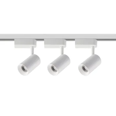 Светильник-прожектор ULB-Q291 8W/4200К/K WHITE SET31 светодиодный трековый, в составе набора из 3 штук на шинопроводе 1 м с коннектором. 1800 Лм. Белый свет (4200К). Корпус белый. ТМ Volpe