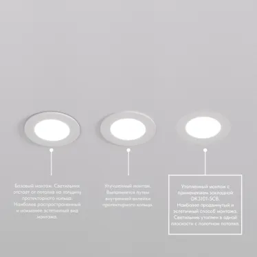 Светильник встраиваемый влагозащищенный IP65 до 10 Вт LED GU5.3 бел. DENKIRS DK3101-WH