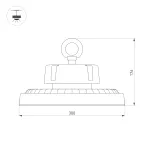 Светильник светодиодный SP-ERCON-R300-200W White5000 (BK, 90 deg, 230V) (ARL, IP65 Металл, 5 лет)