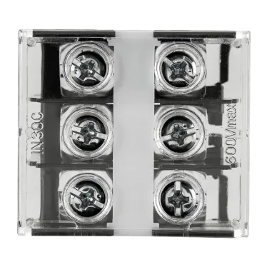 Блок зажимов клеммный БЗД 3х-полюсный 10 мм2 50A на DIN-рейку