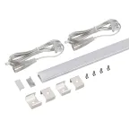 Набор для светодиодной подсветки ARL-KIT-SLIM-FC 24V Warm3000 (14 W/m, IP20, 2m) Алюминий+пластик