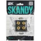 SKANDY Аудиорозетка 4-местная SK-A01G графит IEK