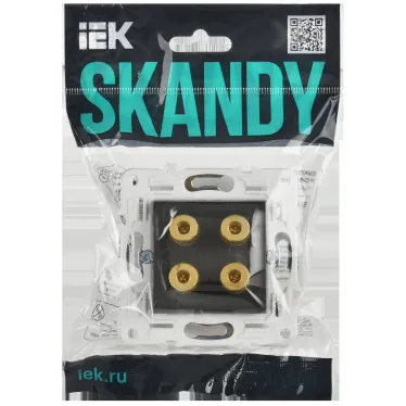 SKANDY Аудиорозетка 4-местная SK-A01G графит IEK