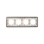 BRITE Рамка 4 поста РУ-4-1-Бр металл коричневый RE AL IEK