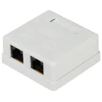 Розетка компьютерная RJ-45 категория 5е неэкранированная 2-порта упаковка 30 шт