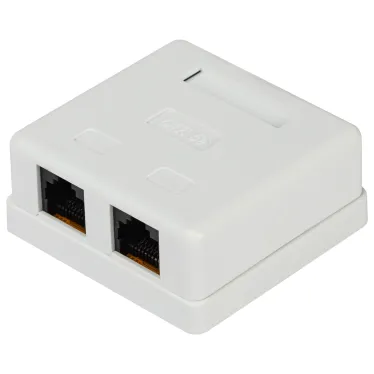 Розетка компьютерная RJ-45 категория 5е неэкранированная 2-порта упаковка 30 шт