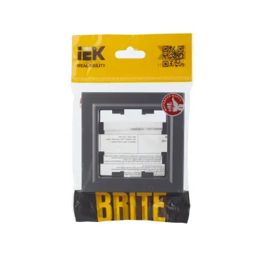 BRITE Рамка 1 пост РУ-1-БрС сталь
