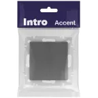 Выключатель Intro Accent 6-104-07 двойной, 10А-250В, IP20, СУ, AL/CU, графит